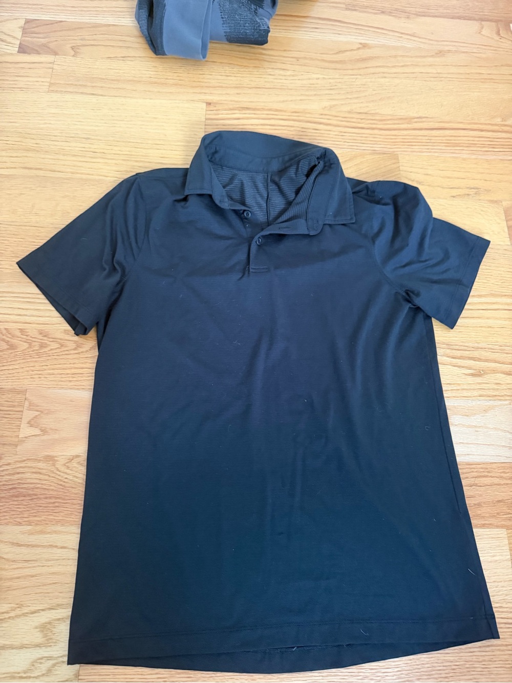 lululemon athletica Black Short-Sleeve Polo